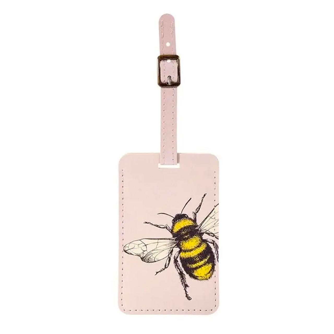 ISgift Assorted Luggage Tag Bees Pink | the design gift shop