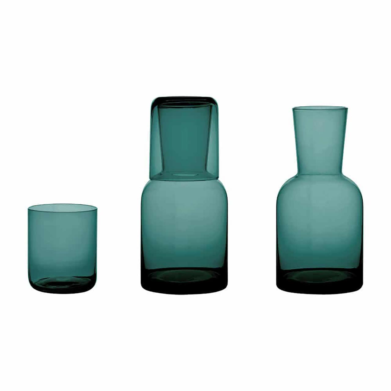 ANNABEL TRENDS Glass Carafe and Tumbler Set Teal | the design gift shop