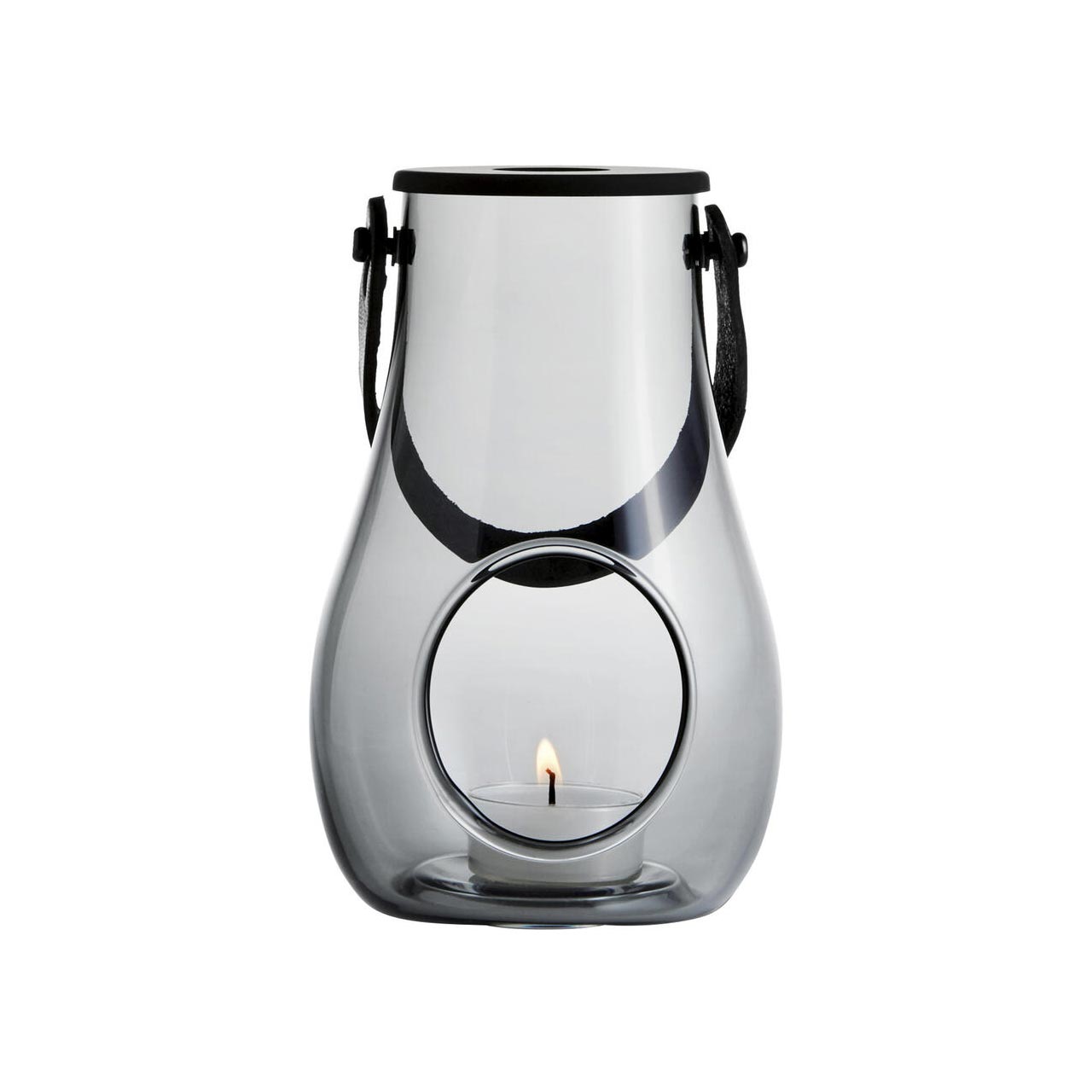 HOLMEGAARD DWL Glass Lantern Smoke 16.5 cm | the design gift shop