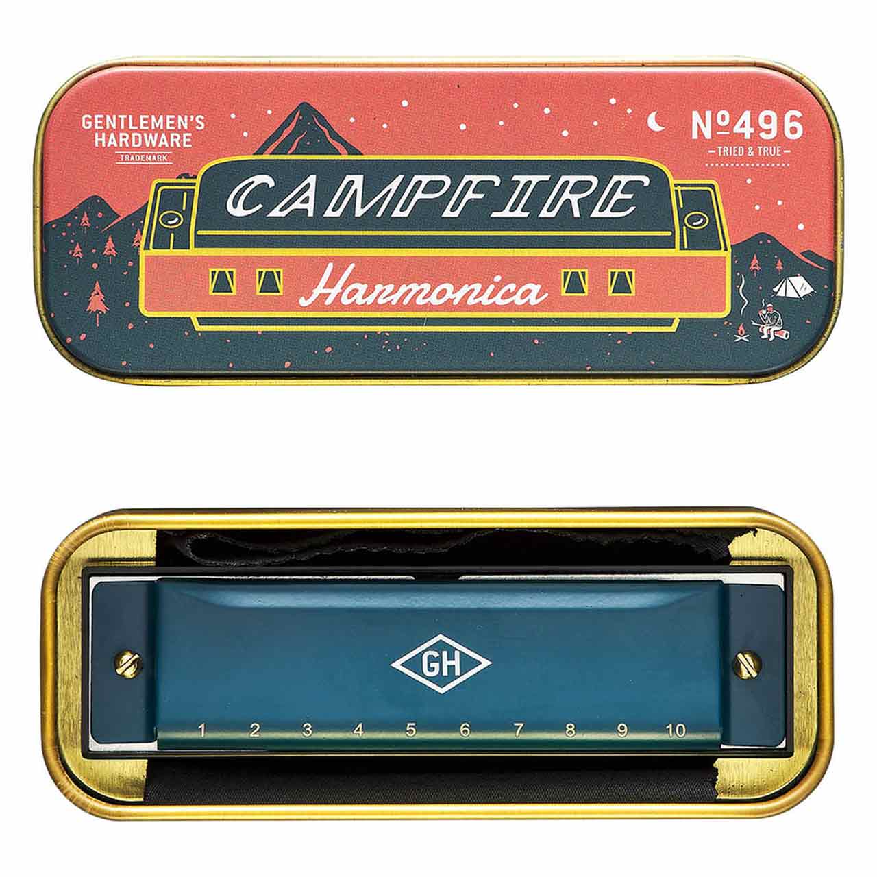 Gentlemen's Hardware Campfire Harmonica | the design gift shop