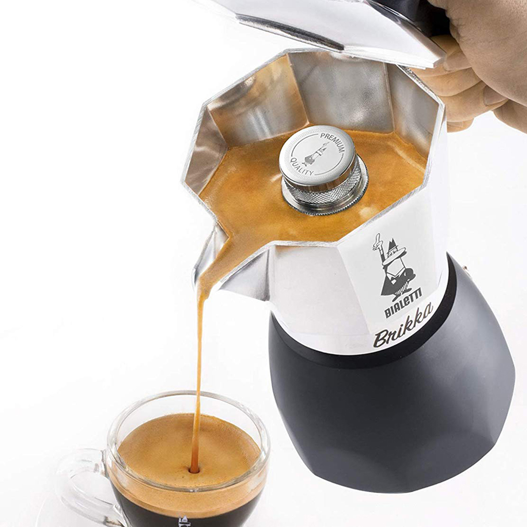 Bialetti Brikka 4 cup Espresso Coffee 