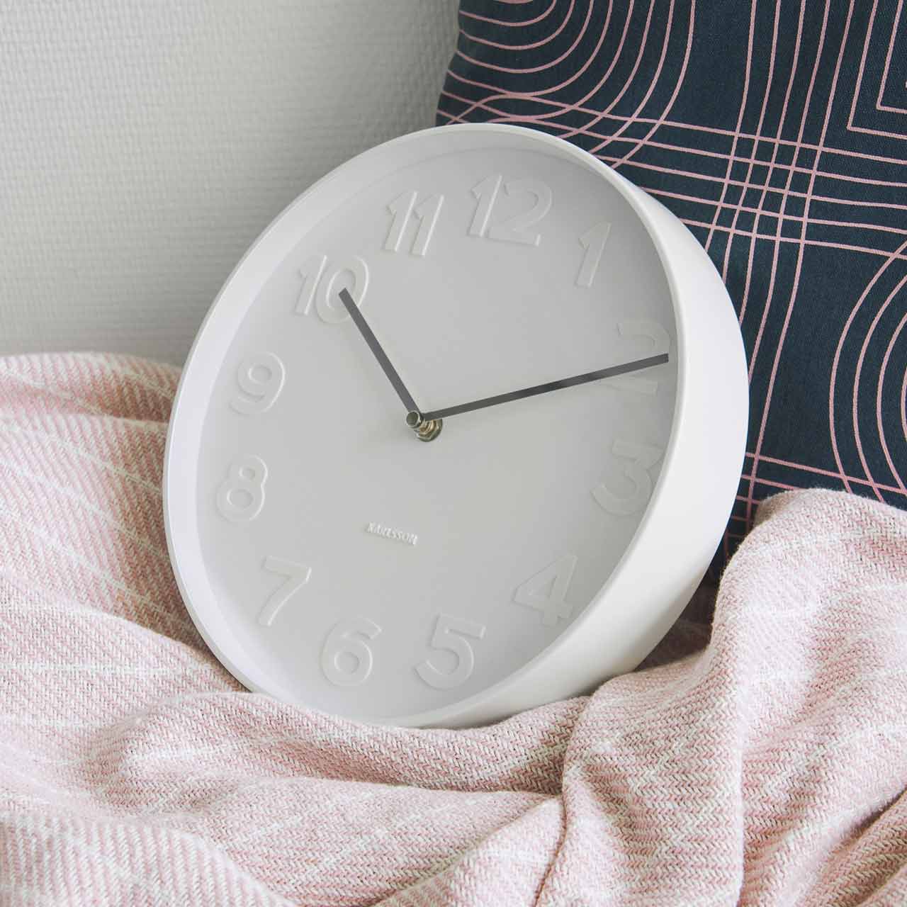 Karlsson Mr. White Wall Clock White Case The Design Gift Shop