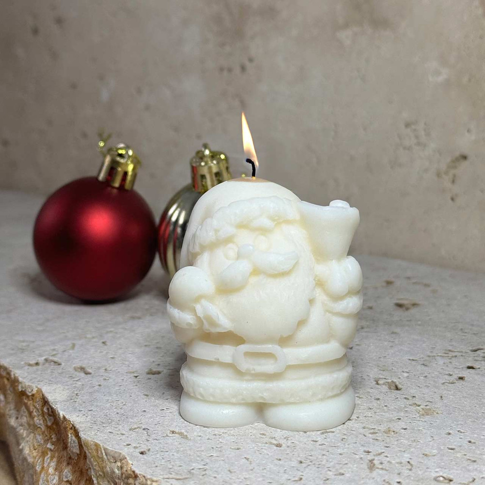 Handmade Soy Wax Candle SANTA - The Design Gift Shop