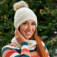  Snood & Beanie set colour Oatmeal by Annabel Trends | the design gift shop