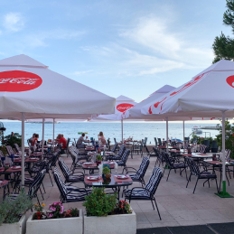 White Coca Cola Beer Patio Umbrellas