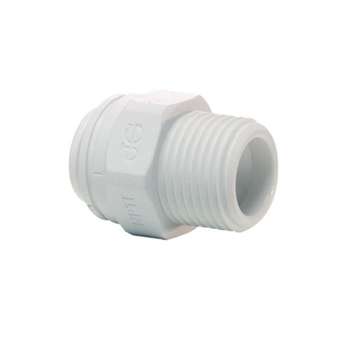 John Guest Fitting - Polypropylene Male Connector - 1/2 x 1/2 NPTF John Guest Fitting - Polypropylene Male Connector - 1/2 x 1/2 NPTF