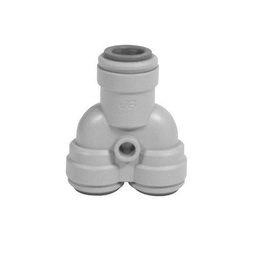 John Guest Fitting - Gray Acetal - Two Way Divider - 1/2" John Guest Fitting - Gray Acetal - Two Way Divider - 1/2"
