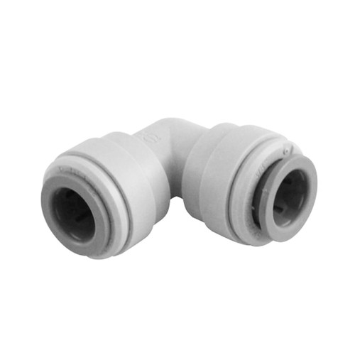John Guest Fitting - Gray Acetal - 90° Elbow Union - 3/8" John Guest Fitting - Gray Acetal - 90° Elbow Union - 3/8"