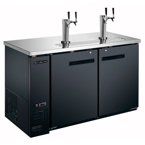 Large Kegerator - 58" Wide - 2 Doors - Two 2-Tap Towers Included