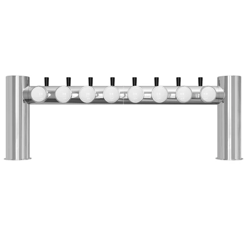 Arch Beer Tower - 5/4" Large Diameter - 8 Taps - LED Medallions