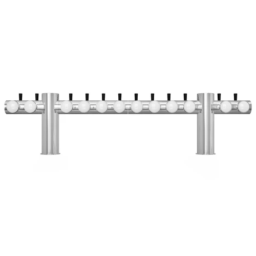 Arch Beer Tower - 5/4" Large Diameter - 12 Taps - LED Medallions