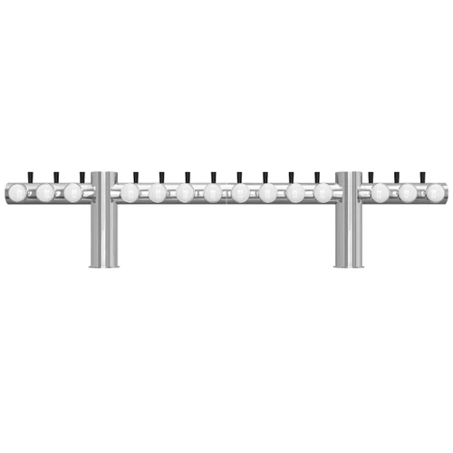Arch Beer Tower - 5/4" Large Diameter - 14 Taps - LED Medallions