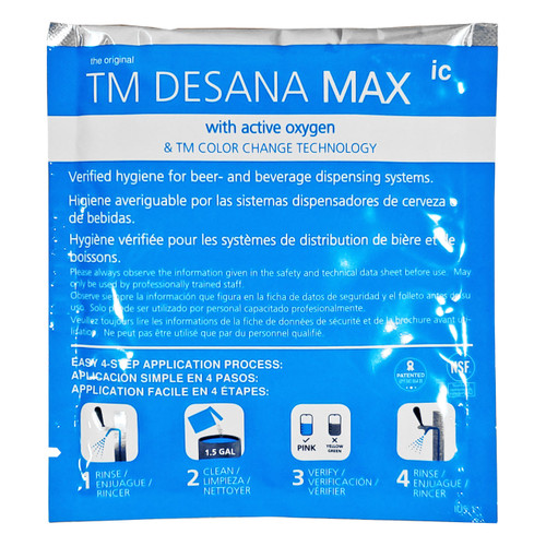 DESANAMAX - Powdered Caustic Line Cleaner - 2 in 1 Color Verification - 1.9 oz - Canada Only 