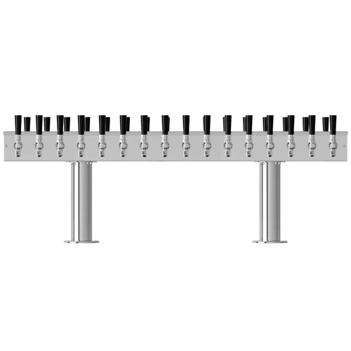 Dual-Sided Double Pedestal Beer Tower - 32 Taps - Glycol Chilled