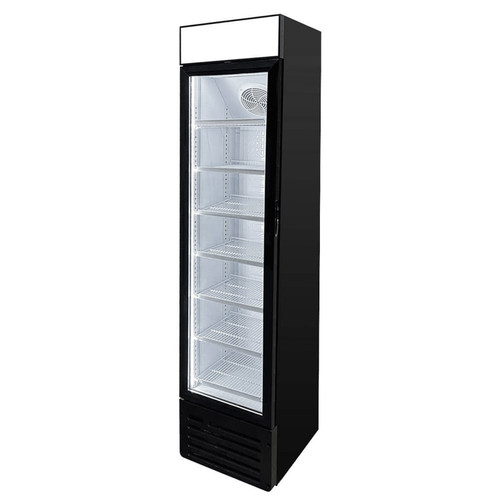 Merchandising Refrigerator - 14" Wide - Single Glass Door