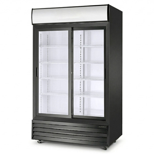 Merchandising Refrigerator - 45" Wide - Double Glass Door
