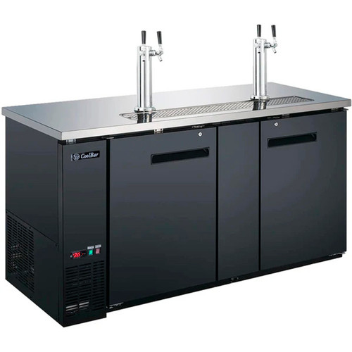 Large Kegerator - 69" Wide - 2 Doors - Two 2-Tap Towers Included