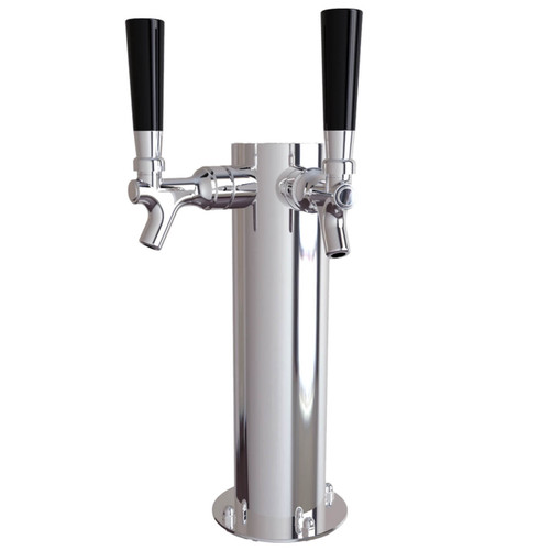 Cylinder Beer Tower - 2 Taps - Air Chilled