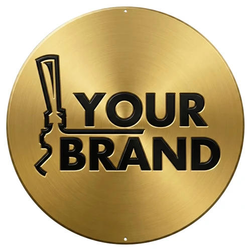 Embossed Metal Sign - Disc - Customizable - Canada Only