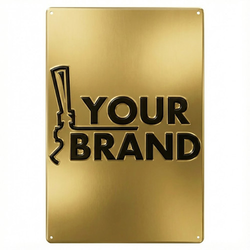 Embossed Metal Sign - Rectangle - Customizable - USA Only