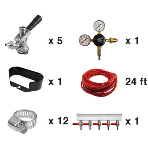 Kegerator Tapping Kit - 5 Beer Lines - N2
