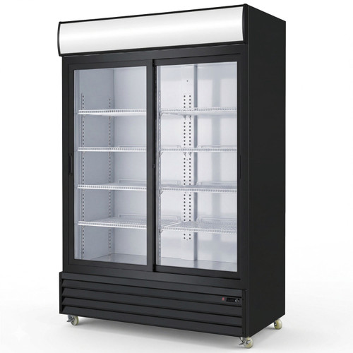 Merchandising Refrigerator - 40" Wide - Double Glass Door