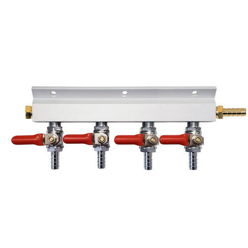 Air Distributor - Four-Way - Plug-Barb
