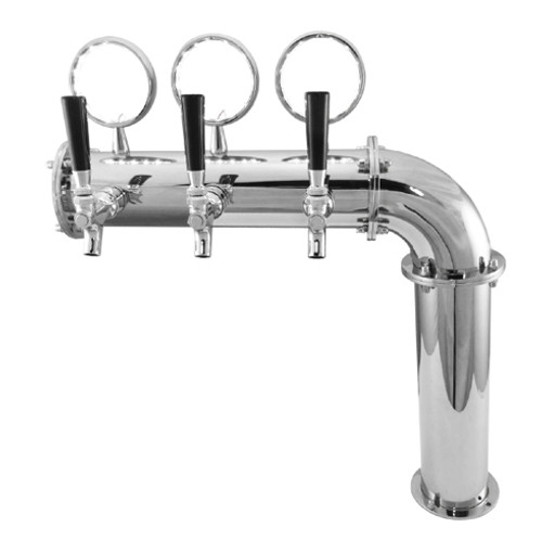 Stainless Steel Tower, PERSEY, 3 Tap, TOP LED Stainless Steel Tower, PERSEY, 3 Tap, TOP LED