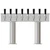 4" Double Pedestal Beer Tower - 8 Taps - Air Chilled