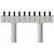 4" Double Pedestal Beer Tower - 10 Taps - Air Chilled