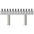4" Double Pedestal Beer Tower - 12 Taps - Air Chilled