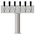 4" T-Box Beer Tower - 6 Taps - Air Chilled 4" T-Box Beer Tower - 6 Taps - Air Chilled