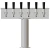 4" T-Box Beer Tower - 6 Taps - Air Chilled