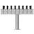 Dual-Sided T-Box Beer Tower - 16 Taps - Glycol Chilled