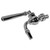 Chrome-plated brass European beer faucet with flow control lever and domestic shank - front view