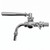 European side-pull brass chrome-plated beer faucet with flow control and domestic shank for draft beer towers and jockey boxes