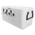 BeverageCraft Giant Jockey Box - a 120QT white Coleman cooler that pours three beers at once