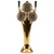  Milano Beer Tower - 3 Taps LED Medallions - Gold