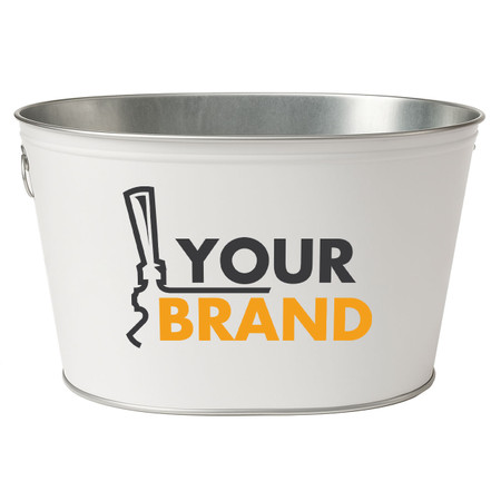 Oval Ice Bucket Champagne Bucket Galvanized Beverage Tub | Australia