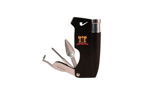 Sutliff Soft Flame lighter with 3 in 1 tools built into the lighter.