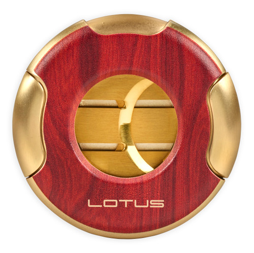 Lotus Meteor Woodgrain and Gold 64 Ring Gauge Cigar Cutter