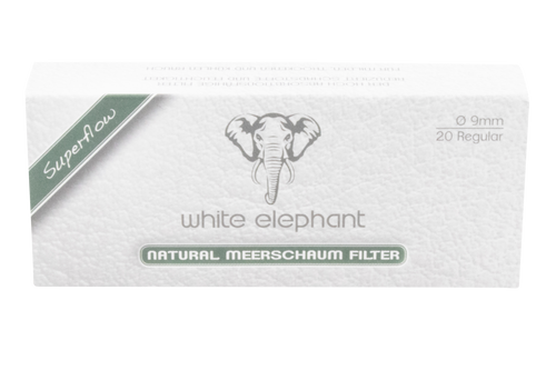 White Elephant Natural Meerschaum 9mm Filter