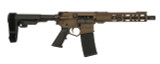 Wise Arms Wise Arms WA-15B 300 Blackout Semi-Auto Pistol with Midnight Bronze Cerakote Finish and SBA3 Pistol Brace 10.5-300-SBA3-MNB