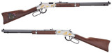 Henry Repeating Arms Henry Repeating Arms H4 Tribute Lever Action Rifle in .22 LR with Engraved Gold Plate and Walnut Stock H004MC2