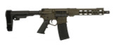 Wise Arms Wise Arms WA-15B 300 Blackout Semi-Auto Pistol with Olive Drab Green Cerakote Finish and SBA3 Pistol Brace 10.5-300-SBA3-ODG