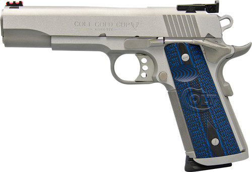 Colt Colt Gold Cup Trophy 9mm Semi-Auto Pistol with Stainless Steel Finish and Fiber Optic Sights O5072XE