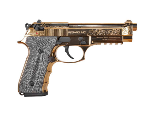 EAA Corp EAA Corp Regard MC Deluxe 9mm Semi-Auto Pistol with Gold Finish and Fixed Sights 390088