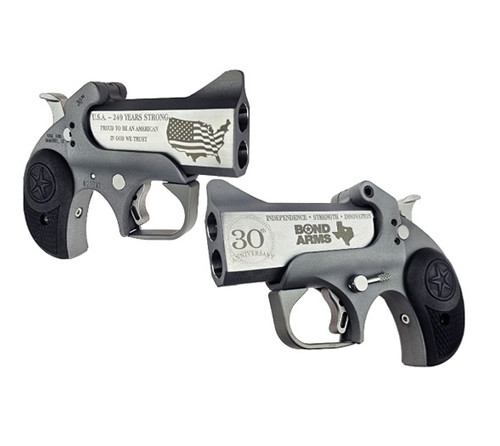 Bond Arms Bond Arms Rowdy 30th Anniversary .410 Bore / 45 Colt Speciality Handgun with Bead-Blasted Matte Stainless Finish BA30TH-45LC/410