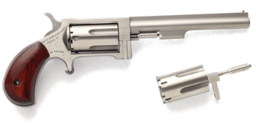 North American Arms North American Arms Sidewinder Conversion Revolver 22 LR / 22 Magnum, 5-Shot, Stainless Steel, 4-inch Barrel NAA-SWC-4