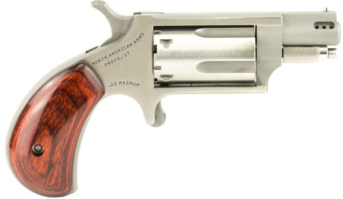 North American Arms North American Arms Mini-Revolver Convertible NAA-22MSC-P 22 LR & 22 Magnum Stainless Steel Revolver NAA-22MSC-P